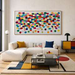 Radiant Patchwork Flow – Abstract Textured Wall Art