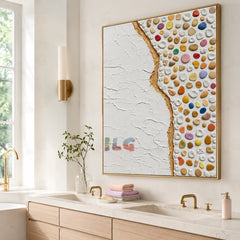 Sandsplit Pebble Coast – Abstract Textured Wall Art
