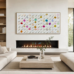 Spectrum Pebble Row – Abstract Textured Wall Art