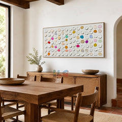 Spectrum Pebble Row – Abstract Textured Wall Art