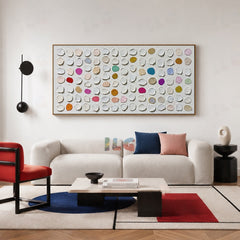 Spectrum Pebble Row – Abstract Textured Wall Art