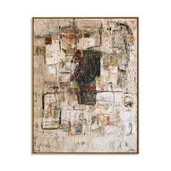 Urban Memory Layers – Abstract Textured Wall Art hand-painted wall art