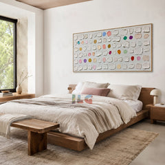 Whispered Color Tiles – Abstract Textured Wall Art