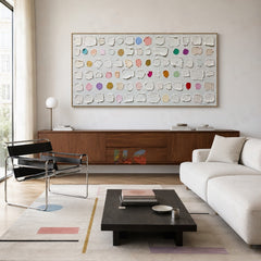 Whispered Color Tiles – Abstract Textured Wall Art
