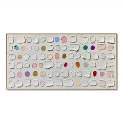 Whispered Color Tiles – Abstract Textured Wall Art hand-painted wall art