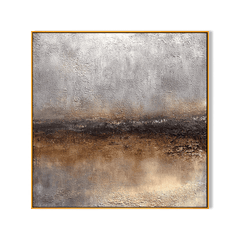 Earthen Veil – Textured Abstract Landscape Painting
