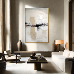 Echoed Forms – Minimalist Textured Abstract Art