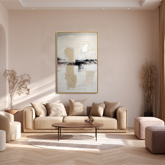 Echoed Forms – Minimalist Textured Abstract Art