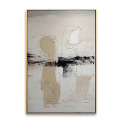 Echoed Forms – Minimalist Textured Abstract Art