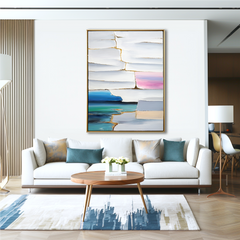 Luminous Strata – Textured Layered Abstract Painting
