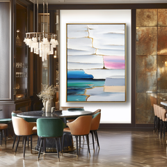 Luminous Strata – Textured Layered Abstract Painting