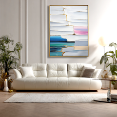 Luminous Strata – Textured Layered Abstract Painting