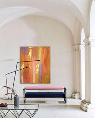 Bright Abstract Oil Painting On Canvas Large Original Acrylic Painting Living Room Modern Wall Art