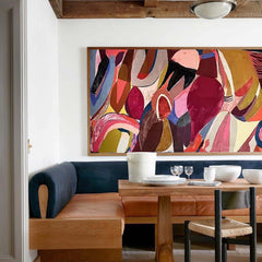 Abstract Large Colorful Painting On Canvas Contemporary Acrylic Painting Modern Wall Art Home Decor