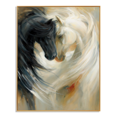 Infinite Harmony – Abstract Horse Canvas Art hand-painted wall art