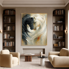 Infinite Harmony – Abstract Horse Canvas Art