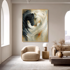 Infinite Harmony – Abstract Horse Canvas Art