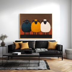Sheep I – Minimalist Animal Wall Art