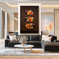 Stacked Sheep – Minimalist Animal Wall Art