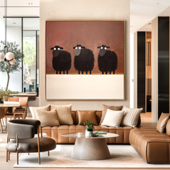 Three Watchers – Textured Animal Wall Art