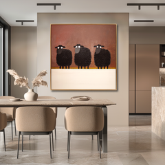 Three Watchers – Textured Animal Wall Art