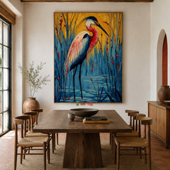 Amber Marsh Heron – Bird Wall Art