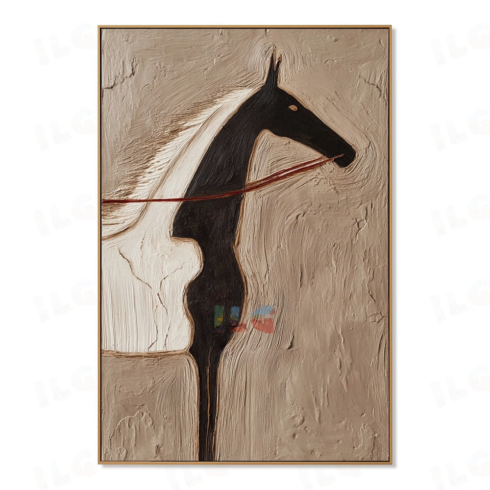 Silent Equine – Abstract Figurative Wall Art hand-painted wall art