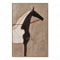 Silent Equine – Abstract Figurative Wall Art hand-painted wall art