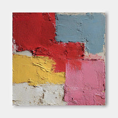 Modern Geometric Abstract Art With Rich Texture Ideal For Contemporary Lounge Wall Decor