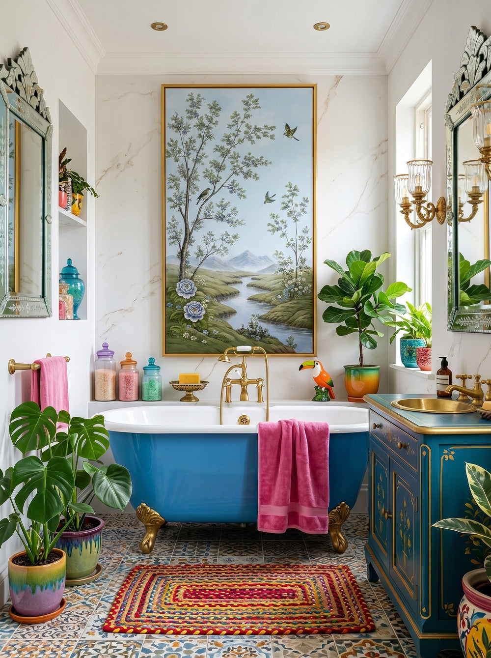 Classical style Living Room Wall Art Modern Countryside Painting Mural Featuring Landscapes Artwork