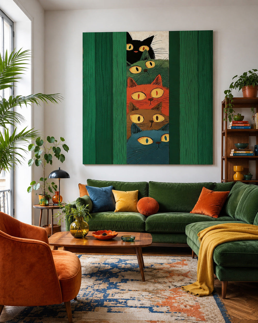 Unique Whiskered Peekaboo Original Painting A Perfect Gift For Cat Lovers