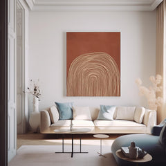 Brown Modern Wall Art Large Original Graffiti Texture Abstract Oil Painting On Canvas For Living Room