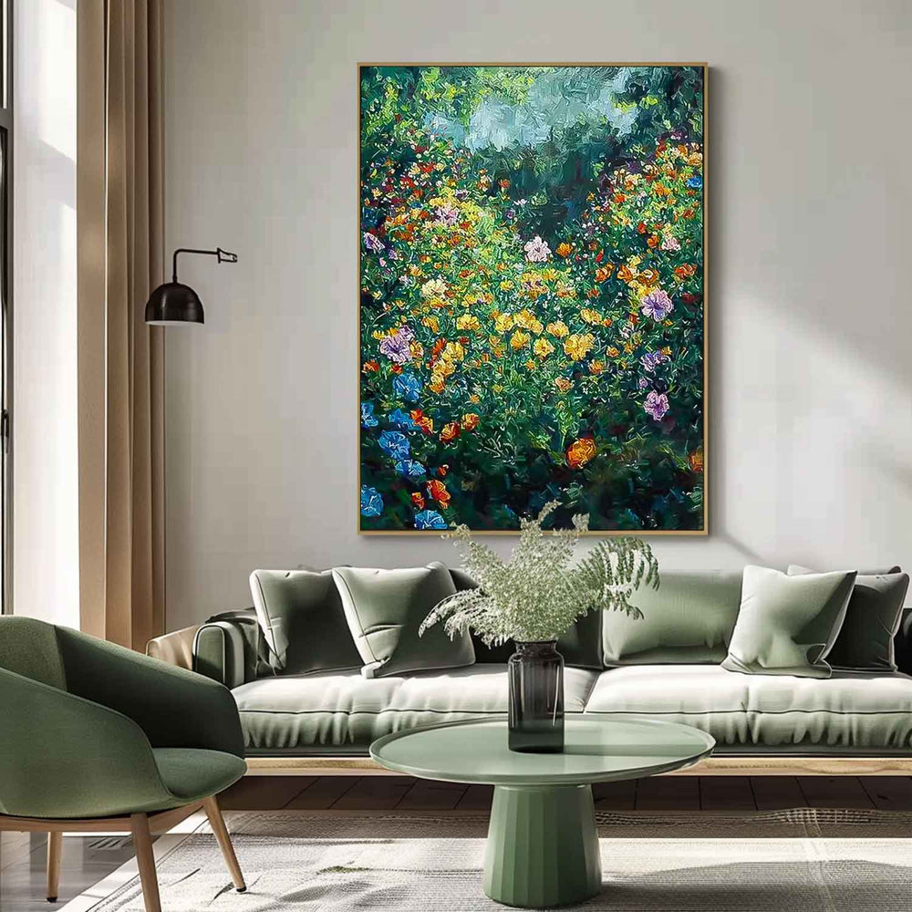 Rich Variety Of Floral Abstract Acrylic Painting On Canvas Contemporary Cute Flower Wall Art Forest Artwork On Sale