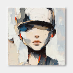 Original Abstract Woman painting Portrait Texture Minimalism Girl Portrait Woman Faceless Painting