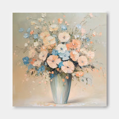 Original Exquisite Vase Art Large Textured Flower Painting Contemporary Blossom Wall Art For Living Room