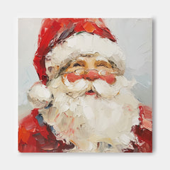 Vintage Santa Claus Painting  Christmas Wall Art Rustic Classic Santa  Xmas Holiday Decor Winter Santa