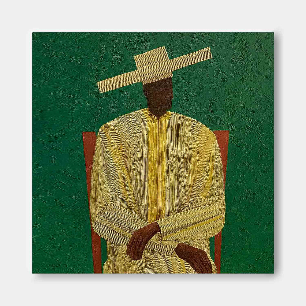 Surrealist Man Oil Painting Romantic Figurative Art Palette Knife Acrylic Painting Large Figure Wall Art Decor