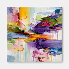 Abstract Large Wall Art Original Scraper Oil Painting Color Texture Acrylic painting Contemporary Art