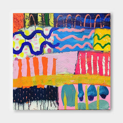 Modern Textured Artwork Colorful Original Hand-painted Canvas Wall Art Large Graffiti Abstract Oil Painting
