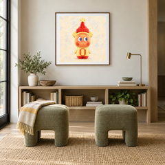 A Little Drop of Sweetness Twinkle Twinkle inspired oil painting displayed in a reading nook