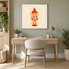 A Little Drop of Sweetness Twinkle Twinkle inspired oil painting displayed in a home office