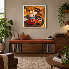 Sunday Listening Session displayed in a bedroom or reading nook with coordinated furniture