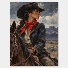 Red Bandana Western oil painting