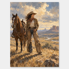 Prairie Resolve Western oil painting