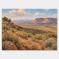 High Desert Bloom Western oil painting