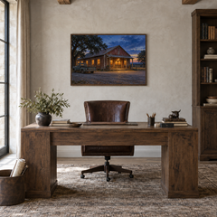 Last Light at the Dance Hall displayed in a home study