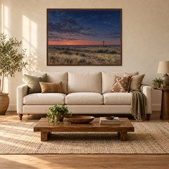 Lone Star Over the Llano in a warm ranch living room