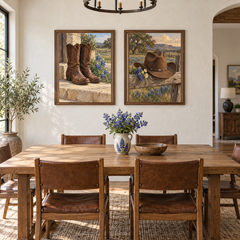 Western still life set above a dining table