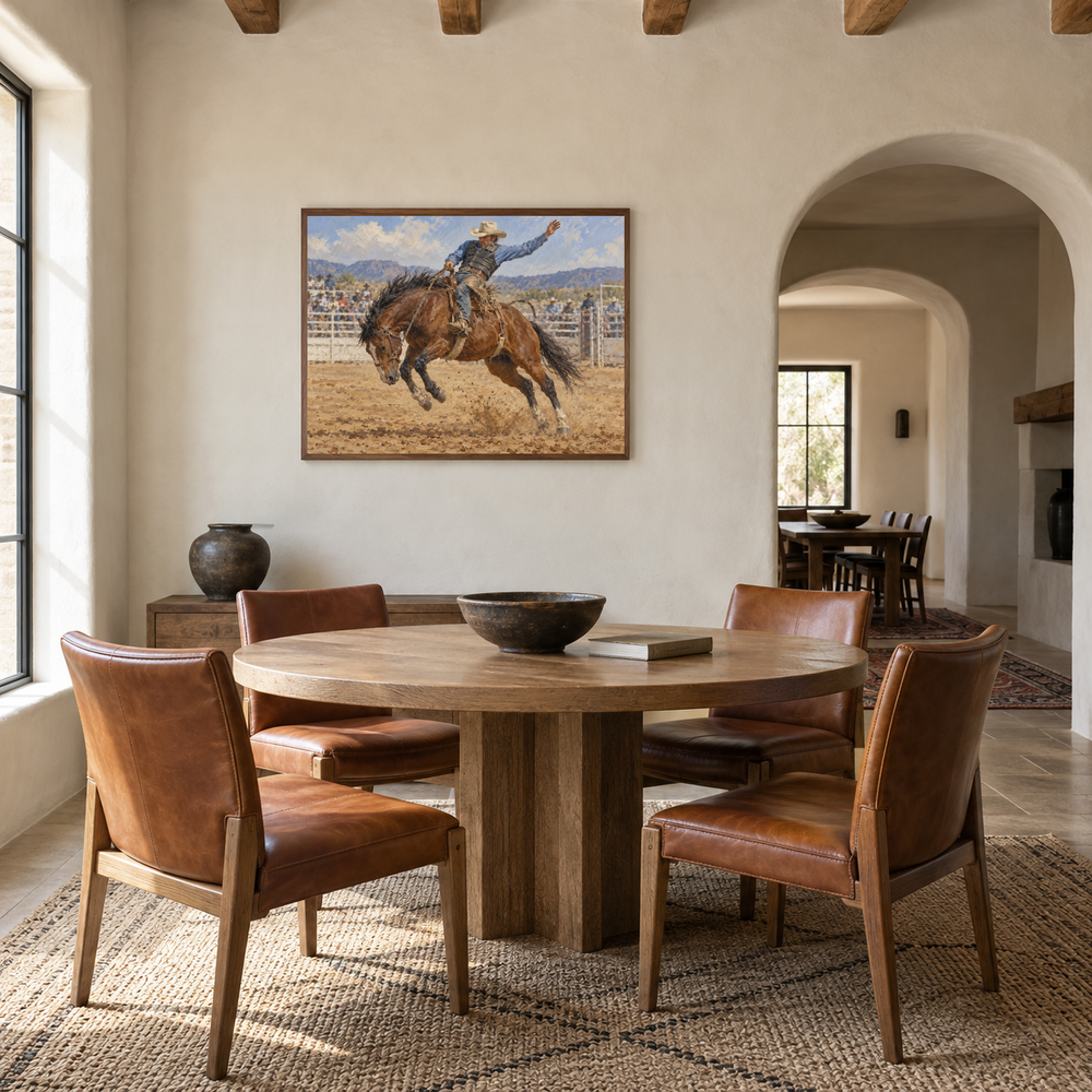 Rodeo Arena displayed in a Western-inspired dining room
