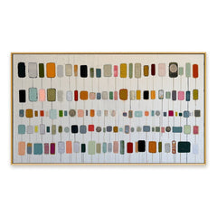 Color Spectrum Grid – Abstract Modern Textured Wall Art hand-painted wall art
